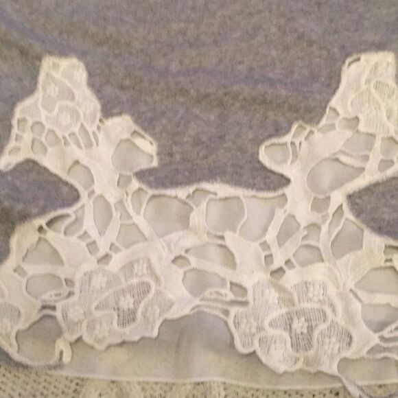 willow & clay Grey Dress Tank Top Crotchet M - Picture 3 of 6